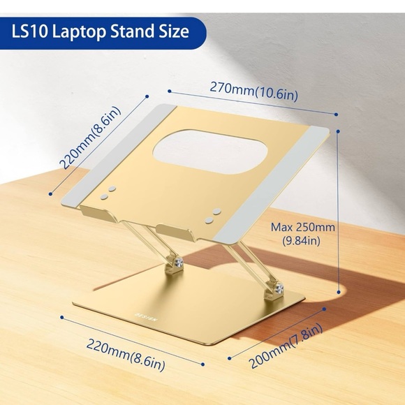Laptop Stand in Gold - Picture 2 of 8